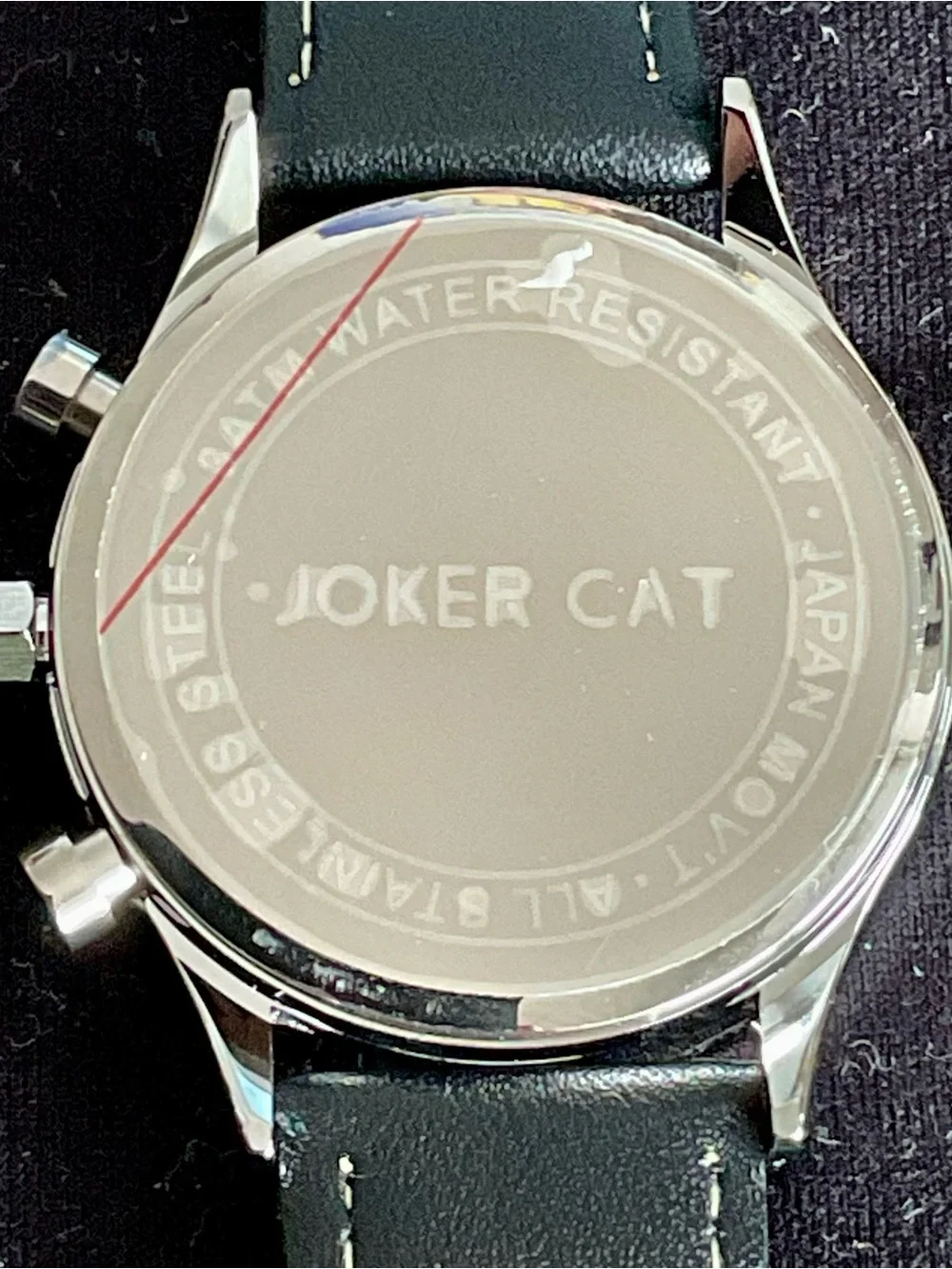NIB Colorful Watermelon Red Lime Green Joker Cat Chronograph Watch